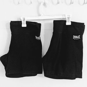 2 Pair Everlast Women's Cotton Bike/Gym Shorts